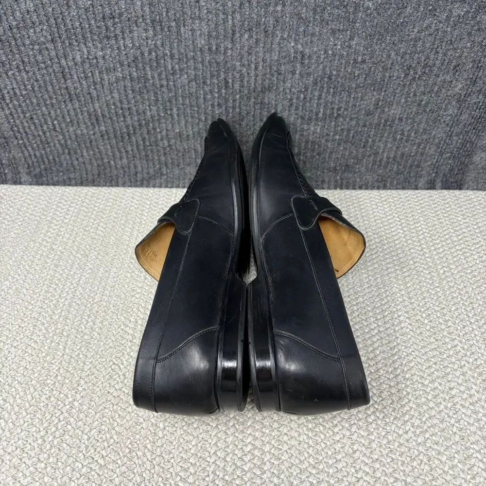 Magnanni Lino Bit Loafers Black Leather Dress Shoes Oxfords Mens 9.5 M